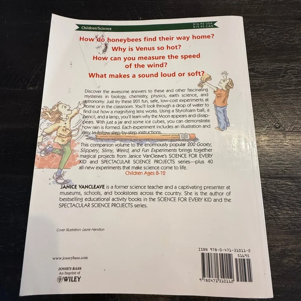 Janice VanCleave 201 Awesome Magical Bizarre Incredible Experiments Science Book